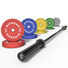 Farbige Bumper-Gewichtsscheiben & Olympisches Langhantel-Set