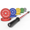 Farbige Bumper-Gewichtsscheiben & Olympisches Langhantel-Set